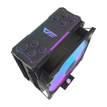 Darkflash Z4 PRO MIST BLACK 240 mm radiatoriaus komplektas su RGB apšvietimu