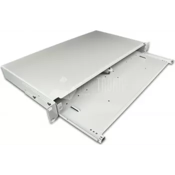 Lightwin Standard 19 inch LWL paskirstymo stalčius, 1HE tuščias korpusas Splice Boxes (LVL PILKA PREMIUM)