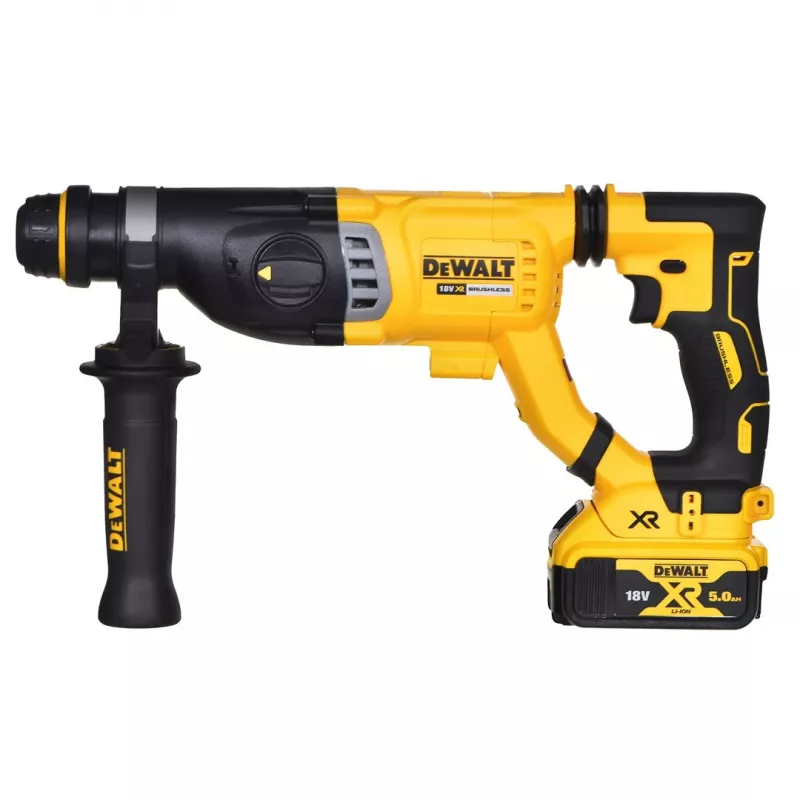18V XR bešepetėlis rotacinis plaktukas su 1x5.0Ah baterija; 3J; 28 mm