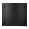 EXTRALINK LITE 9U 530x400 sieninis stelažinis kabinetas juodas su lentyna