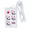 Ilgintuvas MACLEAN MCE392 W – 4 kištukiniai lizdai, 3×USB-A, 110–240V, 2.1A, 2500W, 1,5 m laidas, baltas