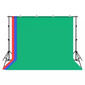 Puluz 2x3m foto fonų rinkinys su stovu + 3 fonai PKT5205