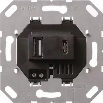 Gira USB įtampos šaltinis 2-jų Tipas A/C įdėklas 236900
