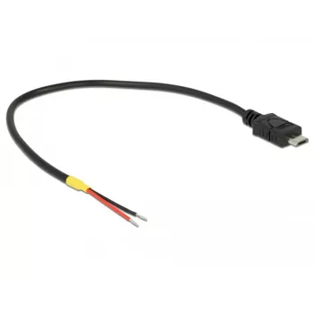 USB kabelis DeLOCK 85541 Micro-USB B 0,2 m Juodas