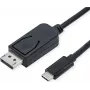 Vaizdo kabelio adapteris ROLINE 11.04.5836 2 m DisplayPort USB Type-C juodas