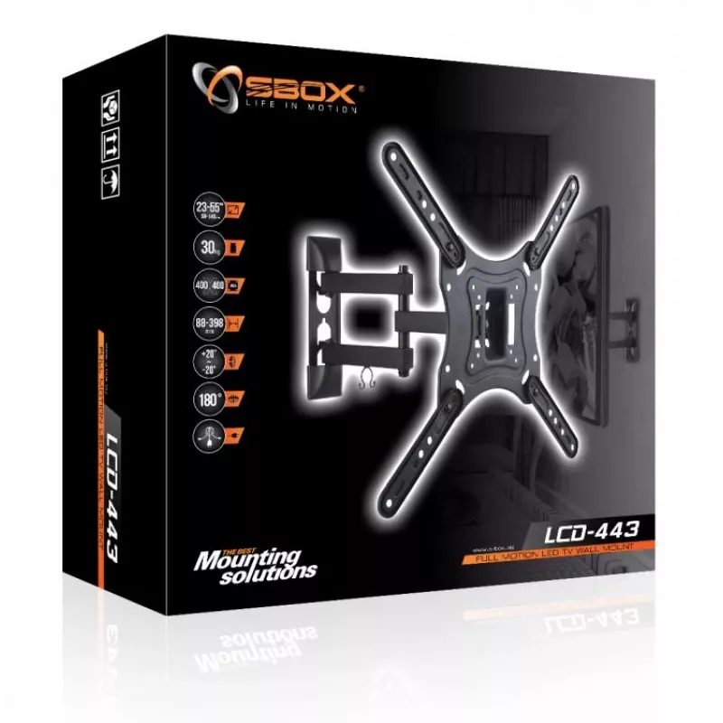 Sbox LCD-443 sieninis laikiklis (23-55 col./30kg/400x400)