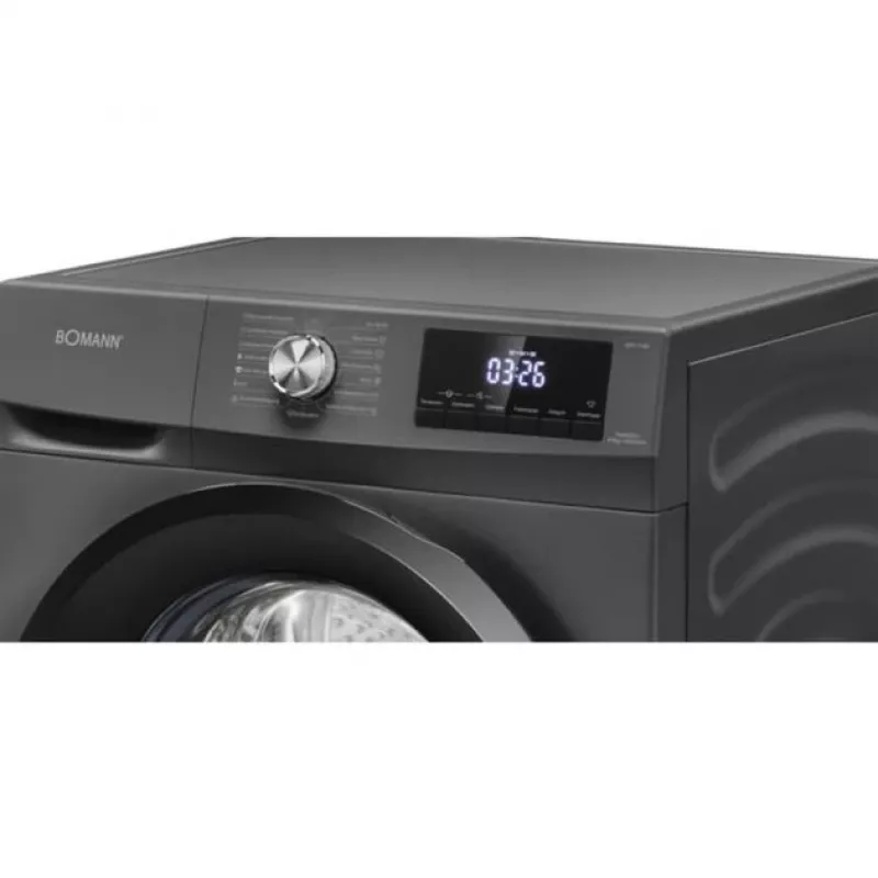 Bomann WAT7186 skalbyklė su džiovinimu, 8 kg skalbti / 5 kg skalbti ir džiovinti, 1400 aps./min., Black Titanium