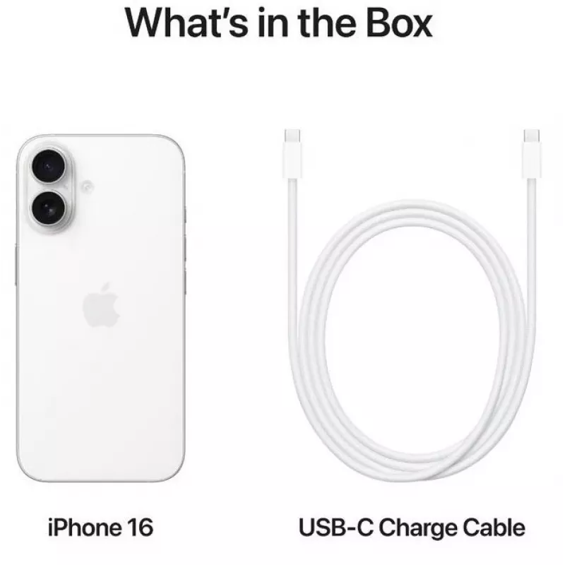 Mobilus telefonas iPhone 16 / 128 GB balta MYE93 APPLE