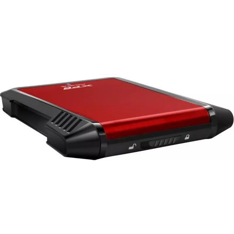 ADATA EX500 išorinis HDD/SSD dėklas Juodas, Raudonas 2,5 colio