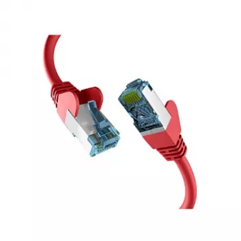 EFB-Elektronik RJ45 jungiamasis kabelis Cat.7 raudonas 0,25 m S/FTP PIMF tinklo kabelis LAN DSL