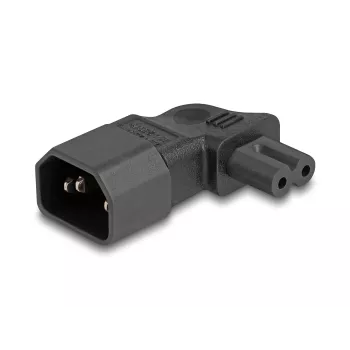 Maitinimo adapteris DeLOCK 80473 C14 į C7 2,5A 90° Juodas