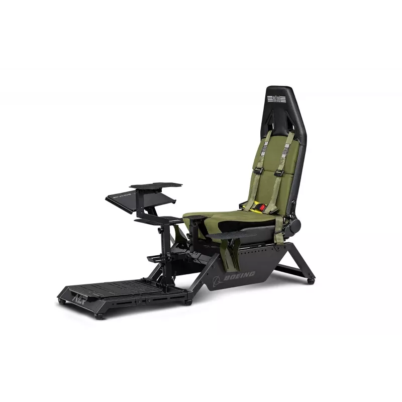 Next Level Racing Flight Simulator Boeing Military 396055 sėdynė – specializuota aviacinė kėdė su vairalazdės ir pedalų tvirtinimo vietomis