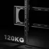 Sieninis TV/monitoriaus laikiklis MACLEAN MC-750N, maks. VESA 900x600, apkrova 120 kg, baltas, tinka 60–120 colių