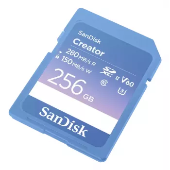 SanDisk Creator SD kortelė UHS-II 256GB, didelė skaitymo sparta iki 280 MB/s