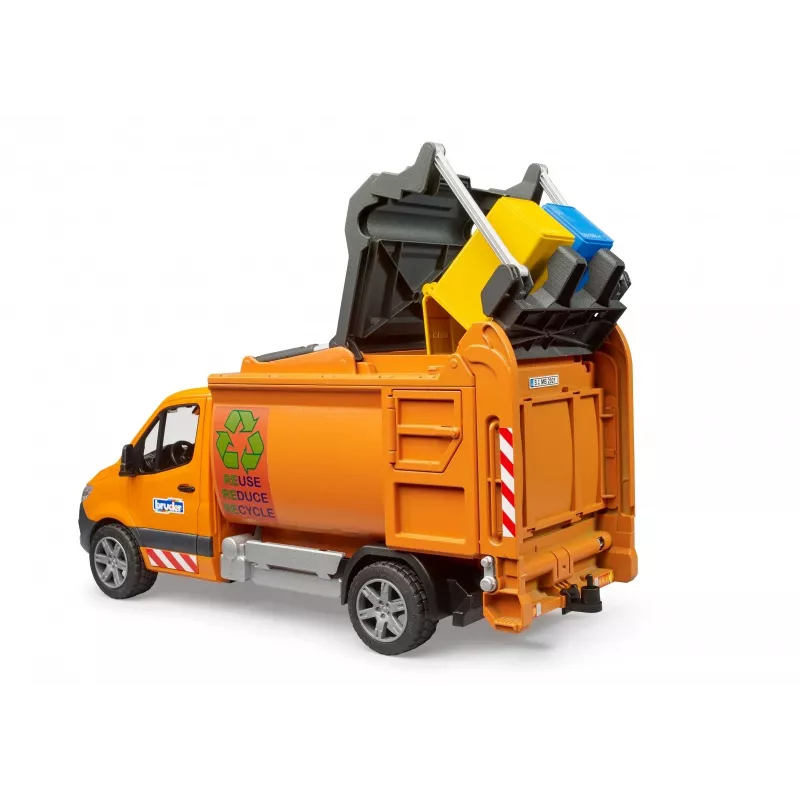 BRUDER modelis MB Sprinter komunalinis šiukšliavežis BR-02682, mastelio žaislinė kopija