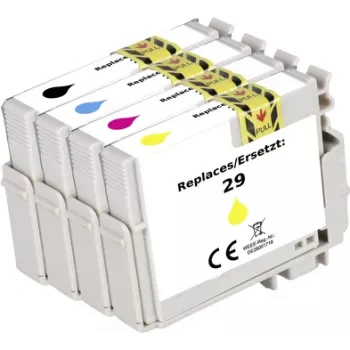 Renkforce rašalo rinkinys, suderinamas su Epson T2986 (C13T298640), juoda, žydra, raudona, geltona RF-5705460