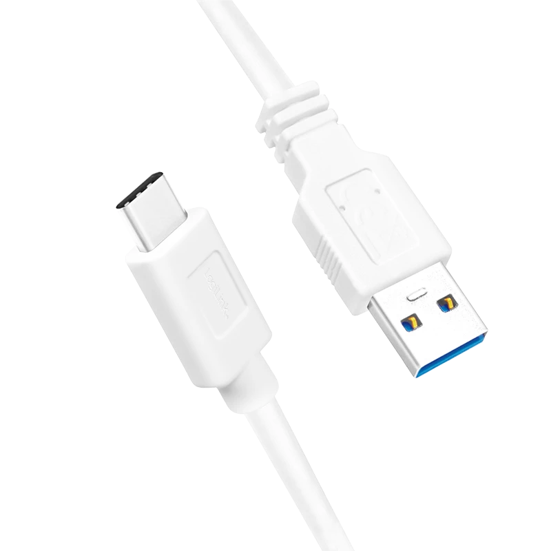 USB kabelis LogiLink CU0174 USB 3.2 Gen 1 1 m USB A – USB C baltas