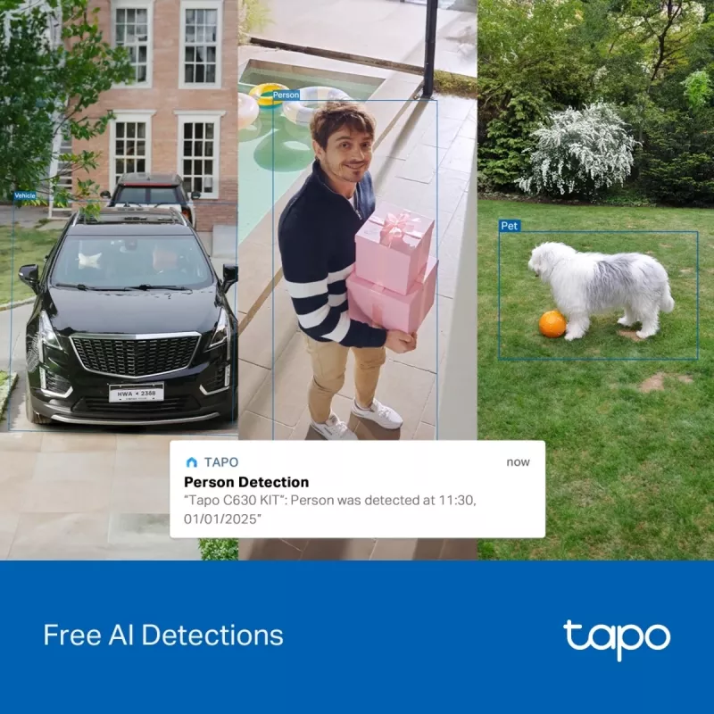 Apsaugos kamera TP-LINK Tapo C630 KIT su saulės baterija, pasukama ir pakreipiama