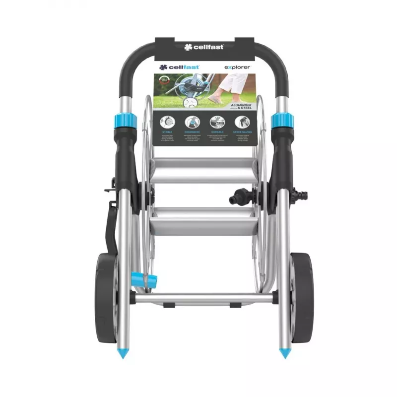 Metalinis žarnos vežimėlis Cellfast EXPLORER 60m 1/2 colio