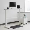 Stalas su rankiniu aukščio reguliavimu Ergo Office, maks. 40 kg, maks. aukštis 117 cm, su stalviršiu darbui stovint ir sėdint, ER-401 W