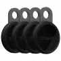 Chipolo LOOP 4 vienetų rinkinys Įkraunami Bluetooth sekiklis Anglies spalvos Apple Find My suderinamas