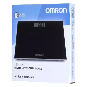 Elektrinės asmeninės svarstyklės Omron HN-289-E juodos su LCD ekranu, automatinis išsijungimas