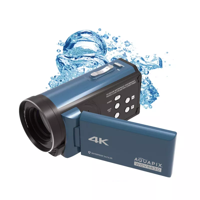 Easypix Aquapix WDV5630 pilkai mėlyna (24010) – vandeniui atspari kamkorderė