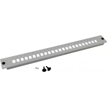 Priekinis dangtelis Helos LWL skirstomajai dėžei, stelažinis, 19 colių (48,3 cm), pilkas