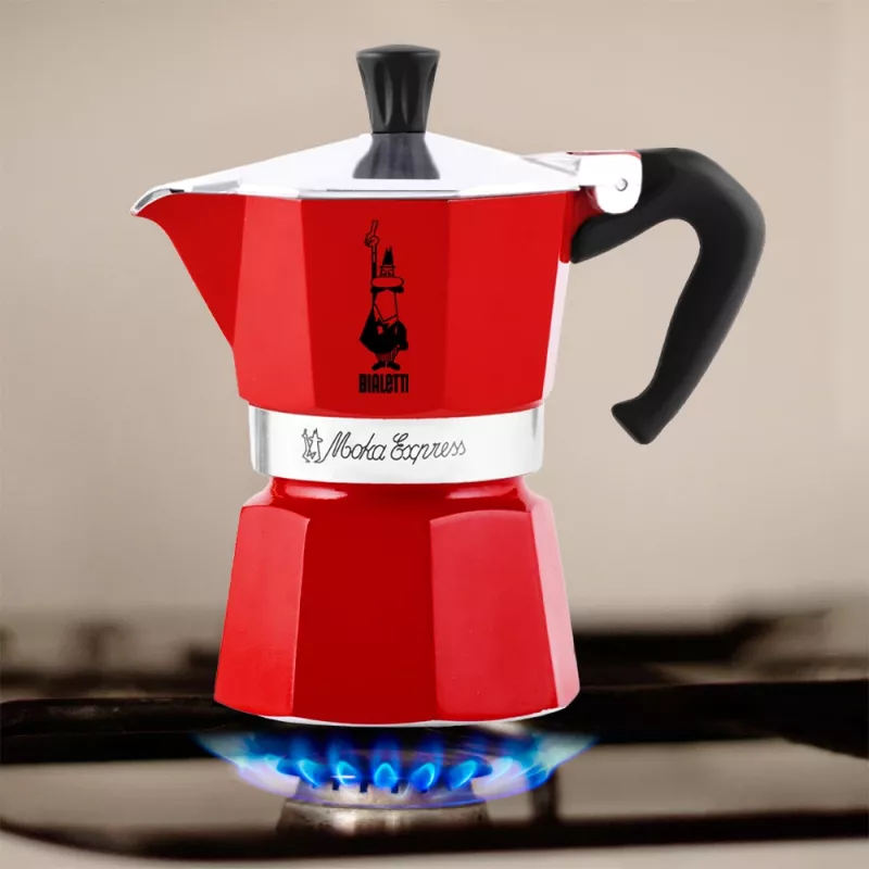 Bialetti Moka Express kavinukas raudonas