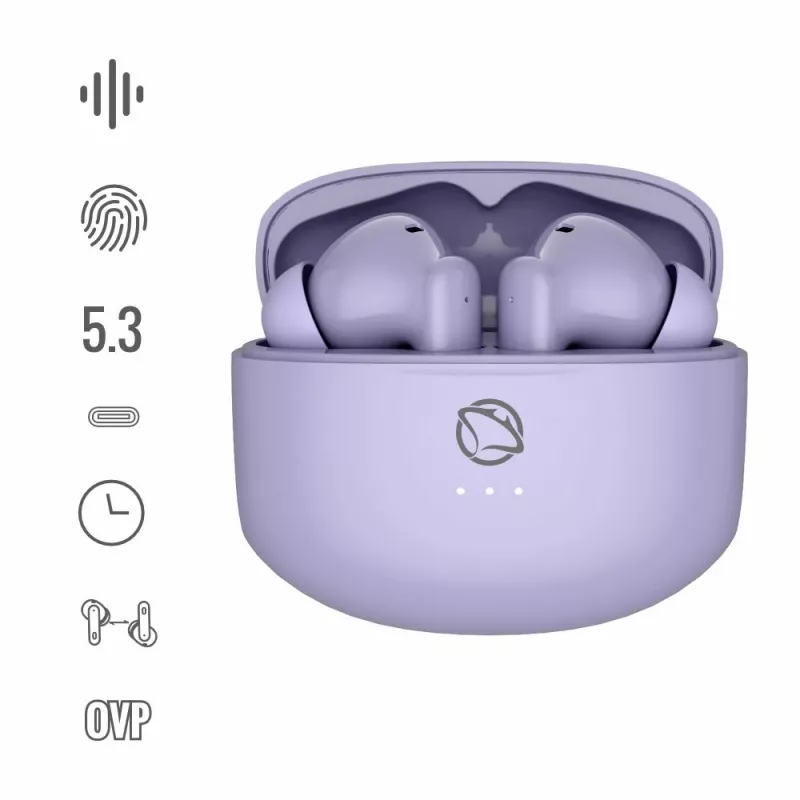 Belaidės ausinės Manta MTWS008P Rytmo Violetinė