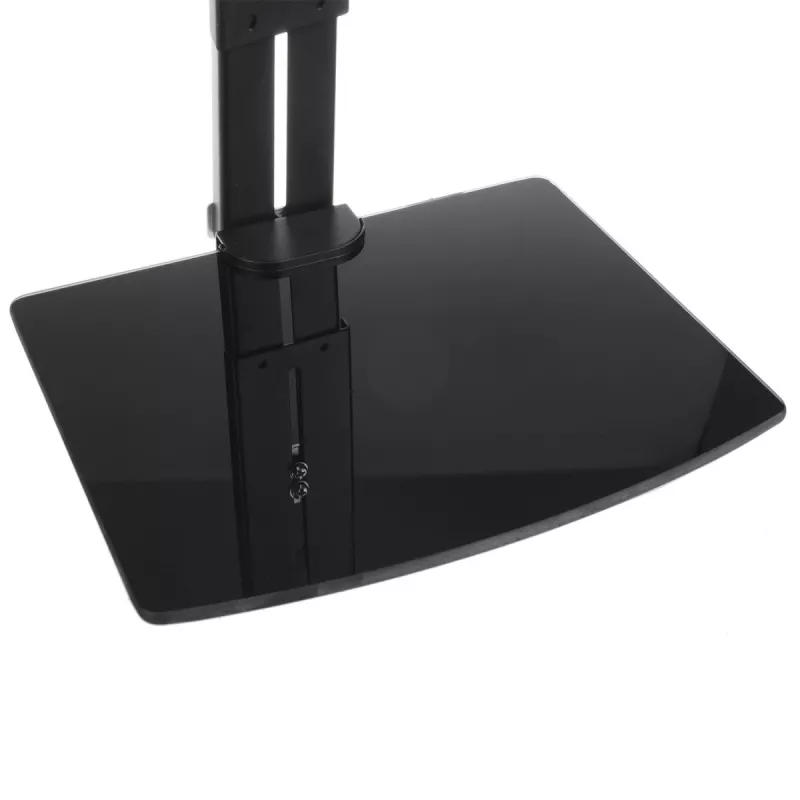 TV laikiklis MACLEAN MC-451 su lentyna ir pasvirimo reguliavimu, VESA 75x75–200x200 mm, iki 20 kg, 15–42 colių ekranams