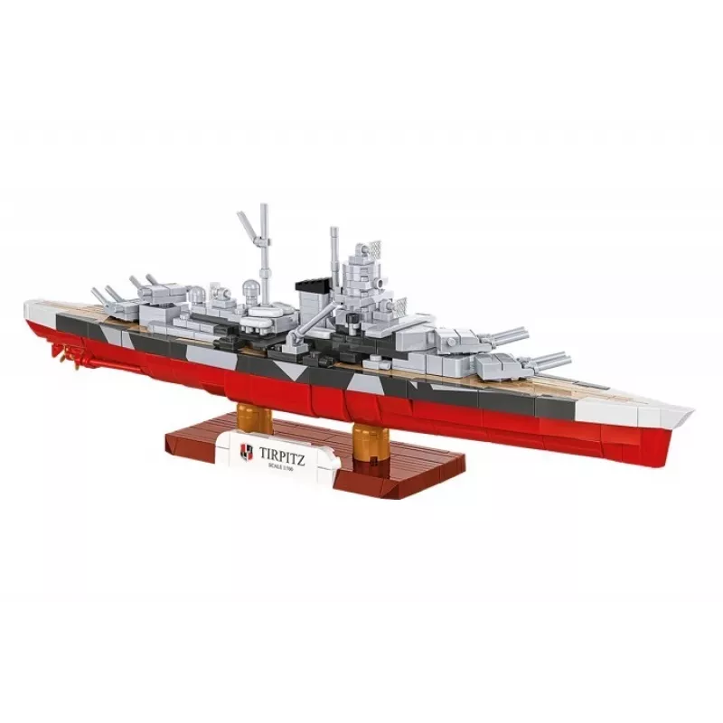 Konstruktorius Cobi Battleship Tirpitz – 593 detalės, mastelio modelis su demonstravimo stovu