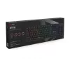 Žaidimų klaviatūra SAVIO STYX BROWN – mechaninė su Outemu Brown jungikliais, QZERTY US International, RGB, USB, pilno dydžio 104 klavišai, juoda