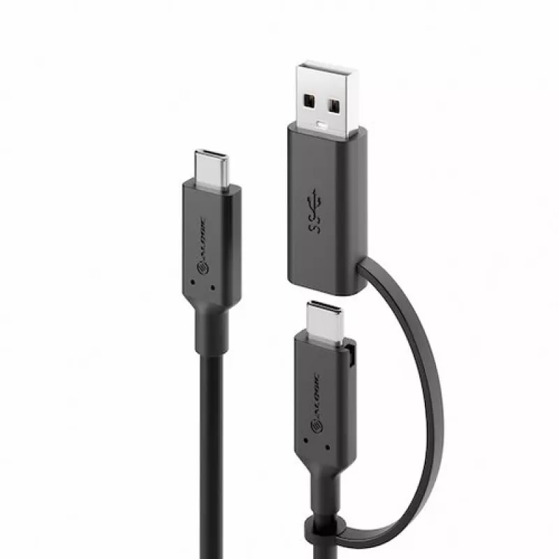 ALOGIC Elements Series USB-C į USB-C laidas su USB-A adapteriu 1,2 m 5A 10 Gbps