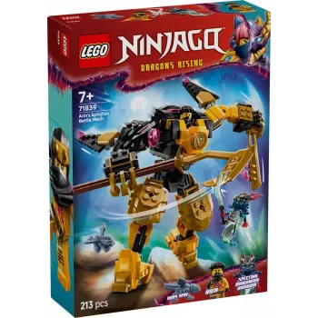 LEGO konstruktorius NINJAGO 71839 Arino Spinjitzu kovos mechanas, 213 dalių, 2 minifigūrėlės, aukštis 160 mm
