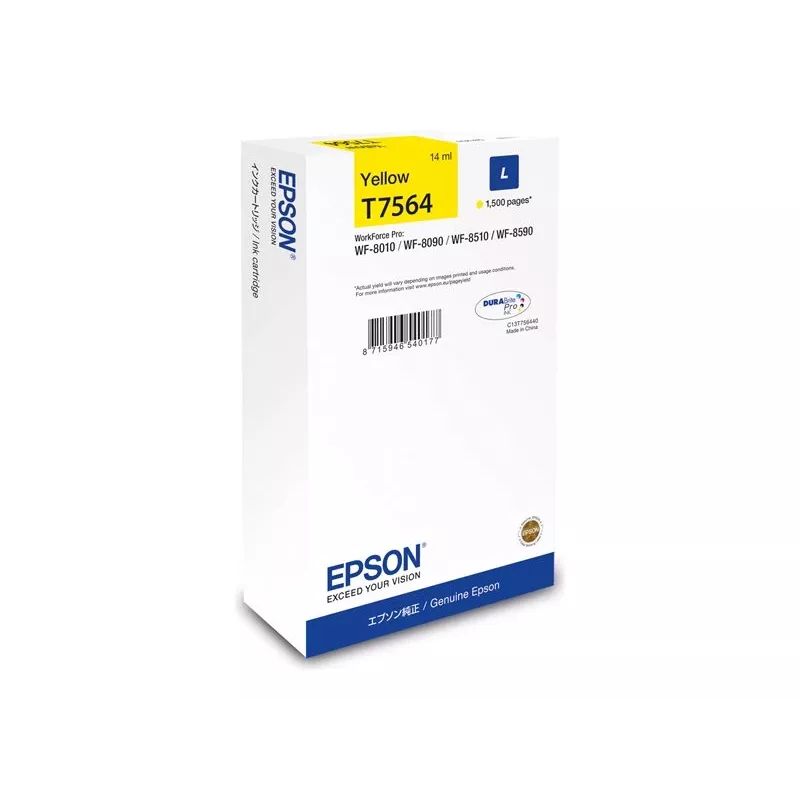 Epson C13T75644N rašalo kasetė 1 vnt. Originali didelės talpos geltona