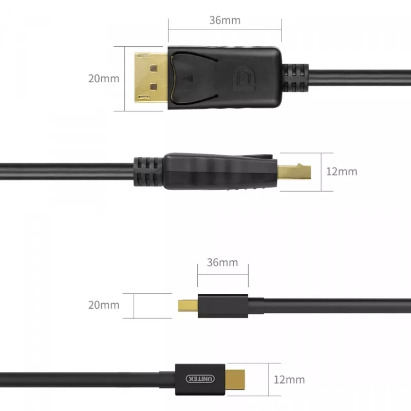 Laidas miniDisplayPort / DisplayPort M/M 2m Y-C611BK