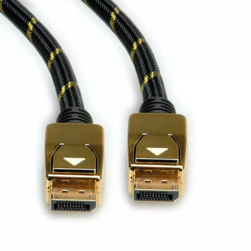 ROLINE 11.04.5921 DisplayPort kabelis 2 m juodas - auksinis (11.04.5921)
