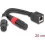 DeLOCK 88178 garso laidas 0,2 m RJ-45 – 2 x XLR (3 kontaktų) juodas