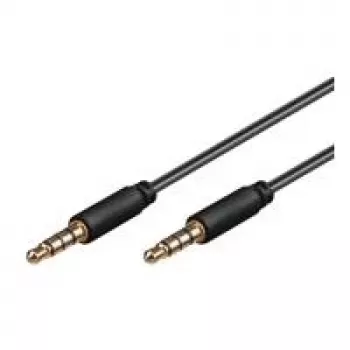 Wentronic Goobay 3,5 mm lizdo jungiamasis laidas, juodas, 1,5 m