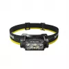 Nitecore HC60 UHE prikabinamas žibintuvėlis su galvos juosta, 4000 mAh baterija, 6 LED, vandeniui atsparus, smūgiams atsparus, juodai geltonas