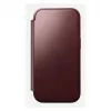 Dėklas mobiliesiems telefonams Nomad Modern Leather Folio, skirtas Apple iPhone 17 Pro, 6,3 colio (16 cm), odinis, bordo spalvos