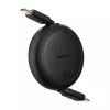 Baseus Free2Pull Mini USB-C į USB-C laidas, 60W, 1 m, juodas