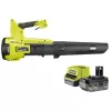 Akumuliatorinis lapų pūstuvas RYOBI ONE+ RY18BLB-140, 18V, 4,0 Ah, žalia/juoda