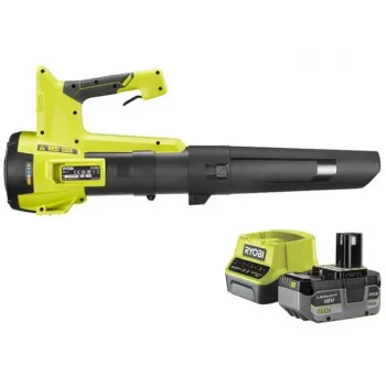 Akumuliatorinis lapų pūstuvas RYOBI ONE+ RY18BLB-140, 18V, 4,0 Ah, žalia/juoda