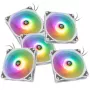 120 mm PWM ventiliatorių rinkinys BitsPower Notos RGB — baltas, 5 vnt. (BPTA-FX1812NTWH-5)