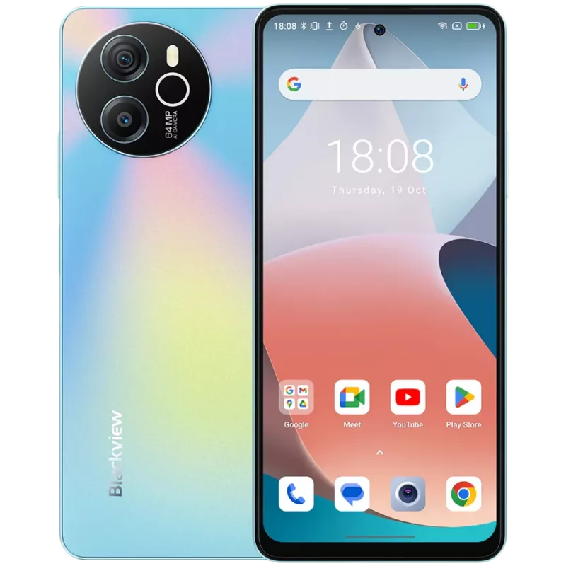 Blackview SHARK 8 8/256GB, 6,78 colio FHD+ 1080x2460 IPS LCD 120Hz, MTK6789 aštuonių branduolių 2,2GHz, 13MP priekinė/64MP galinė kamera, baterija 5000mAh, Type-C, Android 13, pirštų atspaudų skaitytuvas, Dual SIM, be įkroviklio