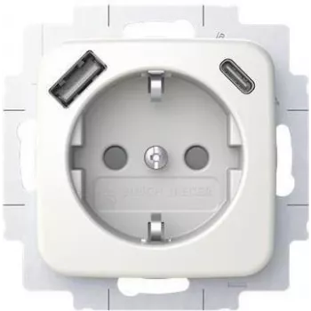 BUSCH JAEGER SCHUKO kištukinis lizdas su USB-A+C 20 EUCB2USBAC-214 (2CKA002011A6296)