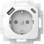 BUSCH JAEGER SCHUKO kištukinis lizdas su USB-A+C 20 EUCB2USBAC-214 (2CKA002011A6296)