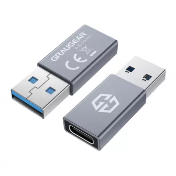 Adapteris lyties keitiklis GRAUGEAR G-AD-CTA-10G USB-A į USB-C sidabrinis